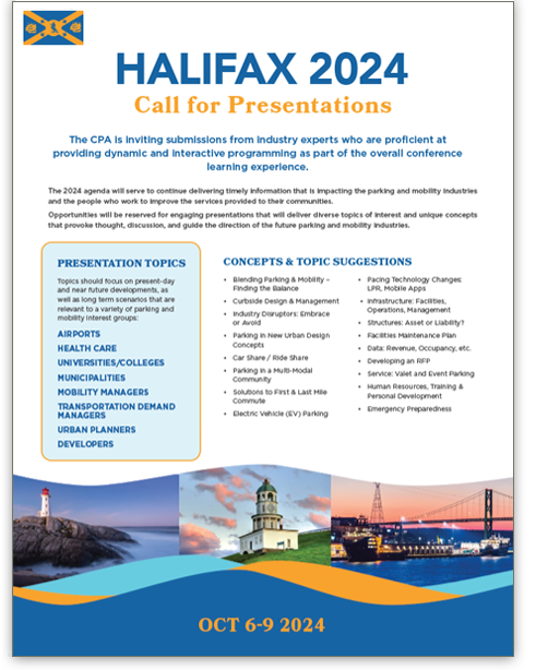 The Canadian Parking Association Innovation In Parking Operations   2024 Call Cover Image 